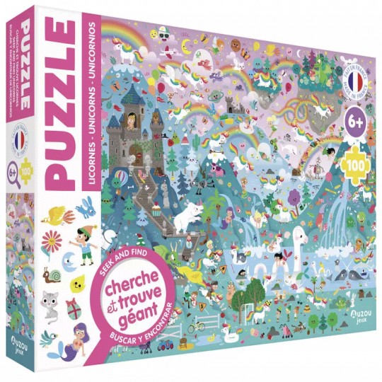 Puzzle 100 pcs Cherche et Trouve : Licornes - Auzou Auzou - 2