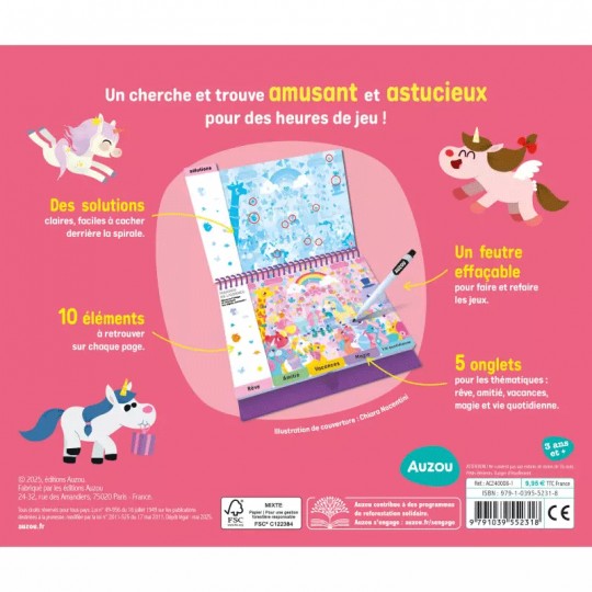 Livre Cherche et trouve : Licornes - Auzou Auzou - 1