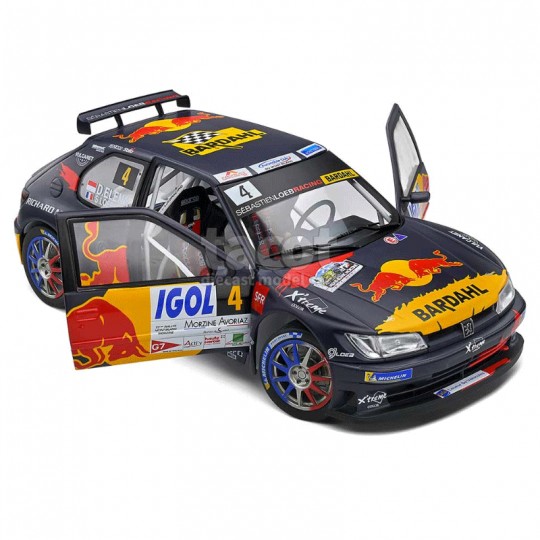 Miniature 1:18 Peugeot 306 Maxi Black 4 Loeb Elena Rallye du Mont Blanc - Solido Solido - 1