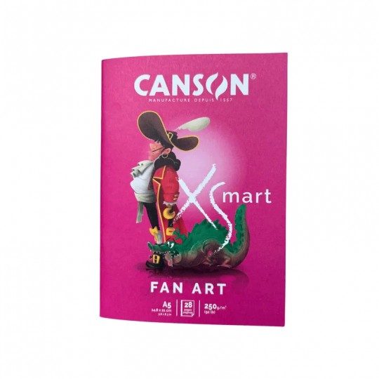 Carnet agrafes A5 14,8 x 21 cm Xsmart Fan Art 28 pages 250g/m² - Canson Canson - 1