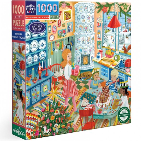 Puzzle 1000 pcs Swedish Holiday Kitchen - Eeboo Eeboo - 2