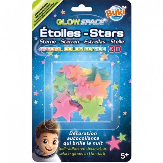 Etoiles 3D multicolores - Buki Buki France - 1