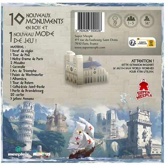 WORLD WONDERS - Extension Europa SuperMeeple - 2