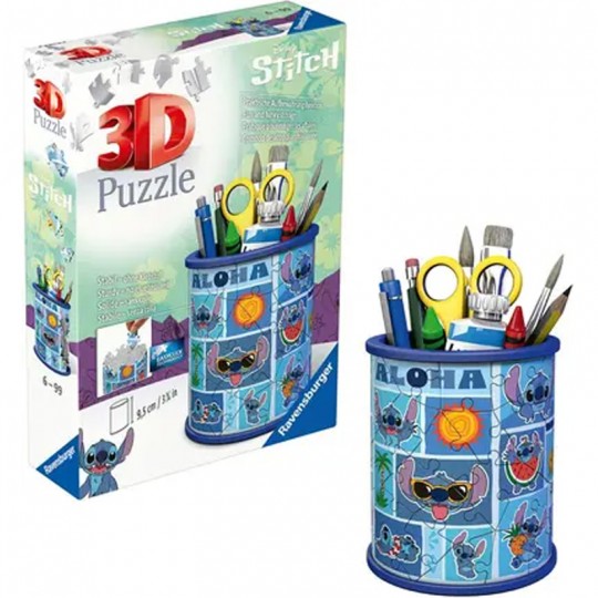 Puzzle 3D 57 pcs Pot à crayons Disney Stitch Level 2/5 - Ravensburger Ravensburger - 1