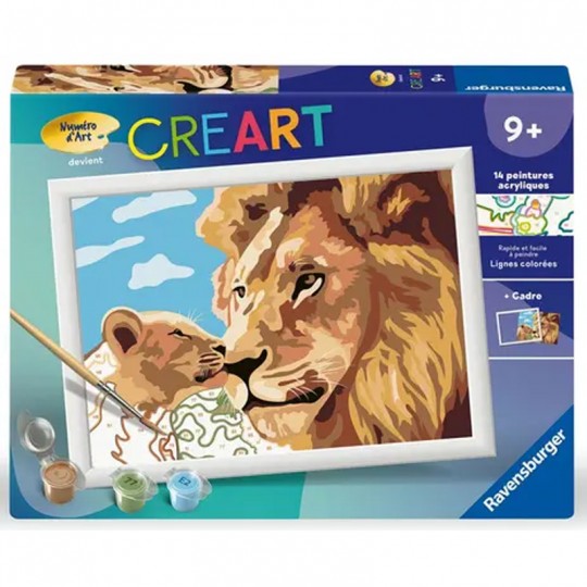 CreArt Kids 18x24cm Lion et son bébé - Ravensburger Ravensburger - 2
