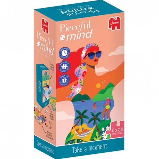 Puzzle 6 x 54 pcs Pieceful Mind : Take a moment - Jumbo Jumbo Diset - 1