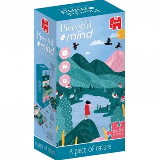 Puzzle 6 x 54 pcs Pieceful Mind : Take time for you - Jumbo Jumbo Diset - 1
