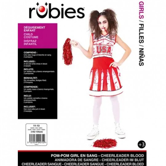 Déguisement Pompom Girl Zombie 11-13 ans Entrée de Gamme - Rubies Rubies - 1