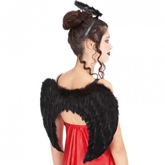 Déguisement Ailes d'Ange noir avec Serre-tête - Rubies Rubies - 1