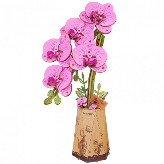 Puzzle 3D en bois Purple Moth Orchid Rowood Rolife - 1