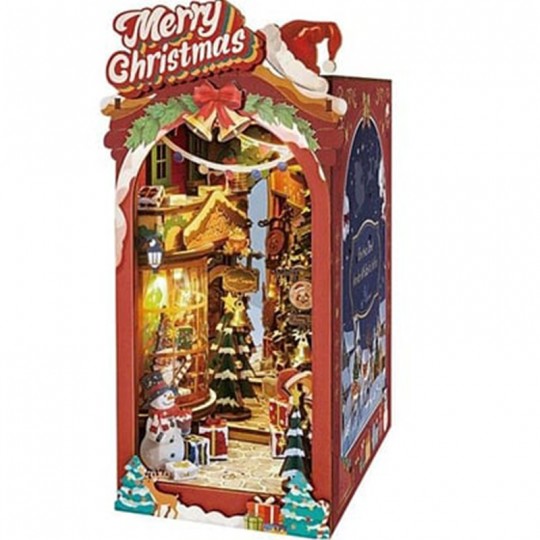 Puzzle 3D en bois Book Nook Christmas Street Rolife Rolife - 2