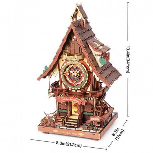 Puzzle 3D mécanique en bois Cuckoo Clock Rokr Rokr - 3