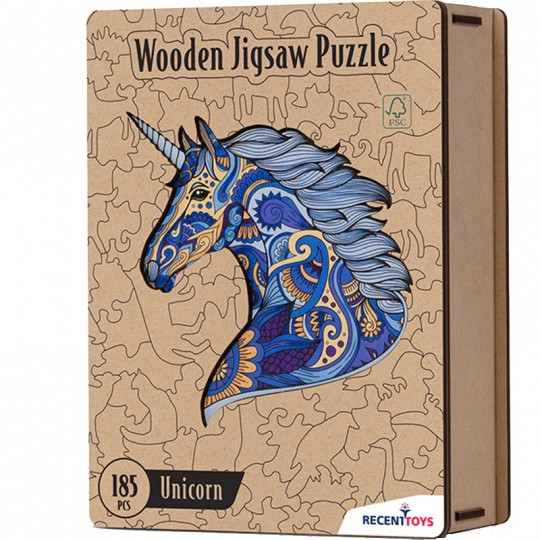 Puzzle en bois Licorne 185 pcs - Recent Toys Recent toys - 1