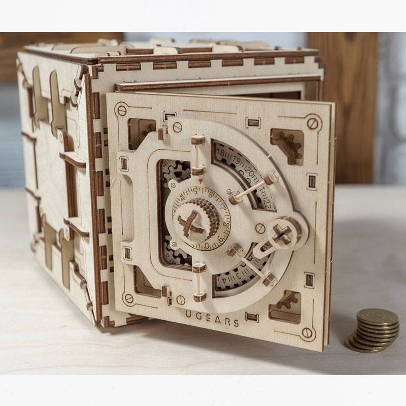 Kit de coffre-fort en bois 3D pour enfants, kit de bricolage pour