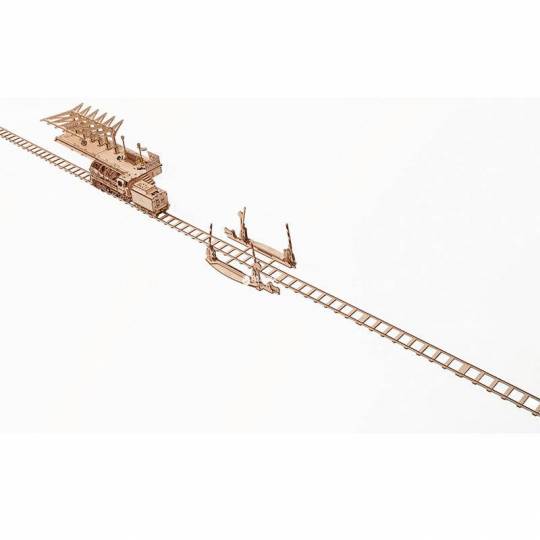 Rails + Passage à niveau UGEARS - Puzzle  3d Mécanique en bois UGEARS - 2