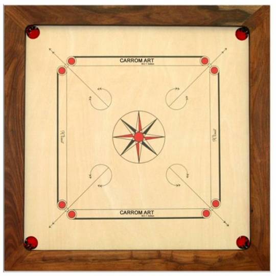 Carrom WCT Winit 88cm Acacia Carrom Art - 1