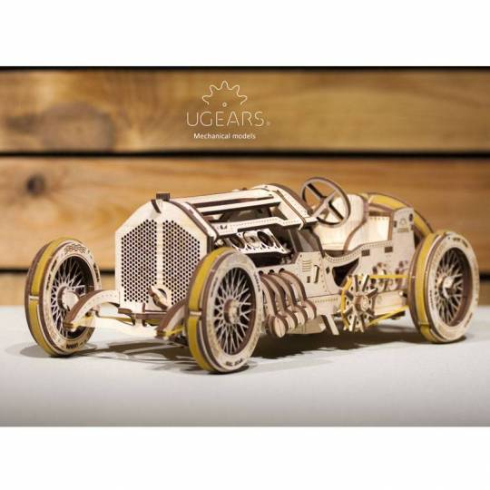 Bolide U-9 : Grand Prix - Puzzle 3D Mécanique en bois UGEARS - 4