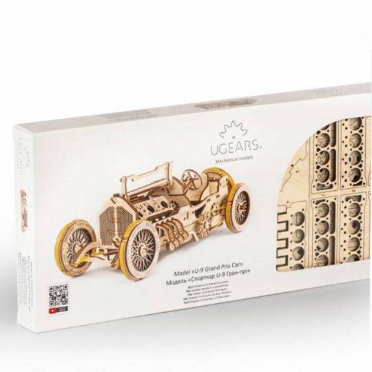 Bolide U-9 : Grand Prix - Puzzle 3D Mécanique en bois UGEARS - 5