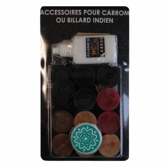 Set Complet Pions Carrom Mango Carrom Art - 1