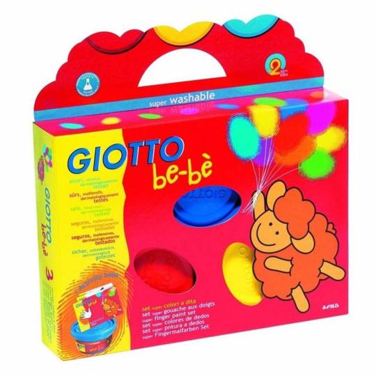 Coffret 3 pots 100 ML Gouache à doigt Giotto Be-Bè Giotto - 1