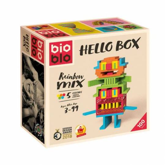 Bioblo Hello Box 100 briques BIOBLO - 1