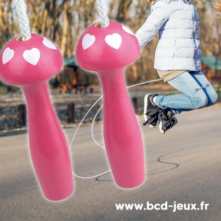 Corde à Sauter Coeur Fuchsia - Vilac