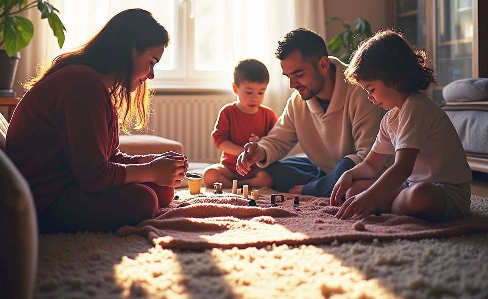 Jouer en famille comme source de bonheur universelle