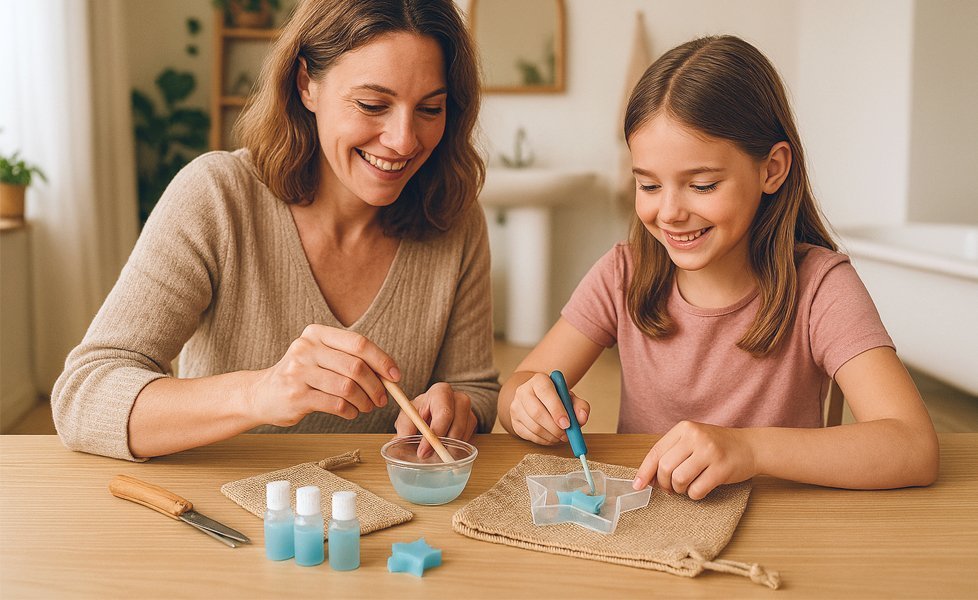 Atelier spa à la maison entre mère et fille