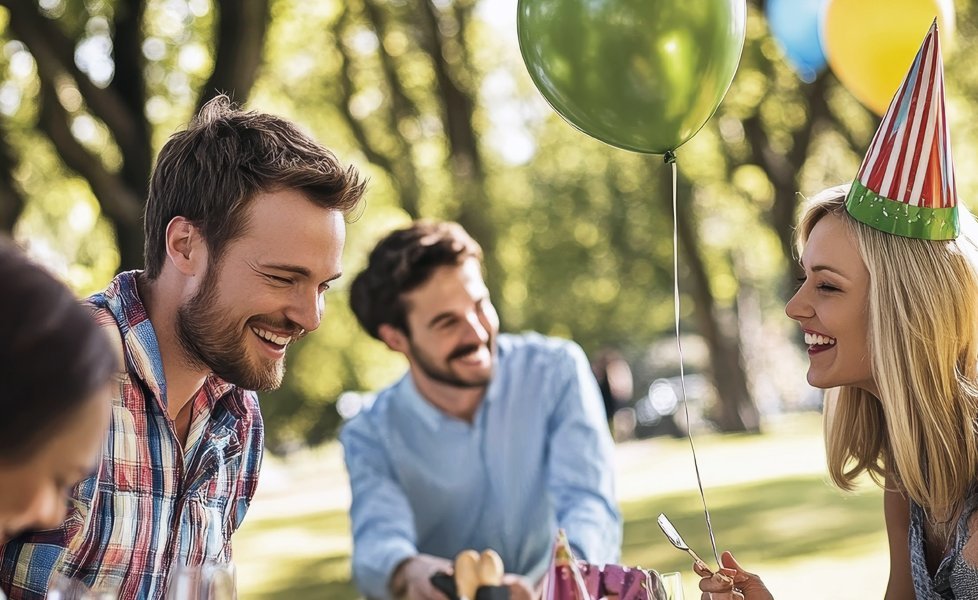 Garden party entre amis dans le jardin