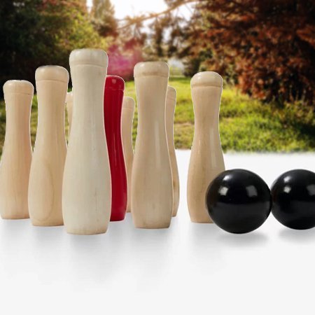 Quilles en bois Bowling sac de rangement Ubergames