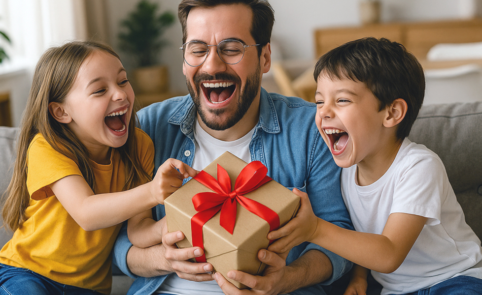 Les enfants adorent la fête des pères