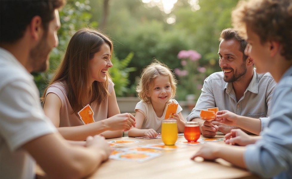 Jouer en famille pendant un weekend au soleil