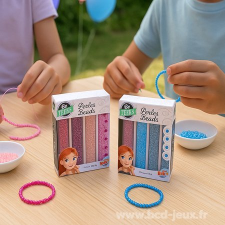 Bracelets en perles roses et bleues – Buki France