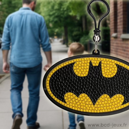 Porte-clé Batman à diamants Crystal Art