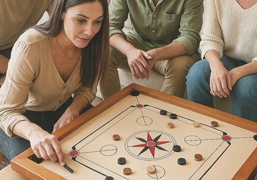 Carrom en bois (ou billard indien) 