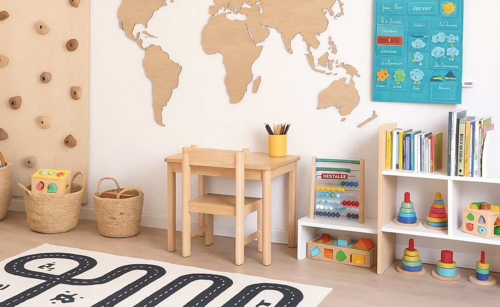Chambre d'enfant ludique et pédagogique