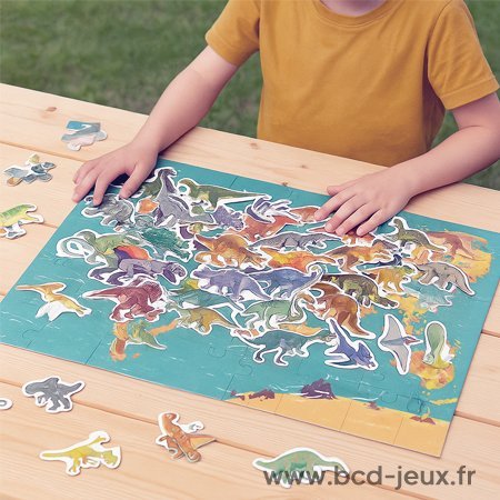 Puzzle éducatif géant Les dinosaures Janod