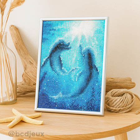 Crystal Art Kit broderie diamant – Dolphin Dance – Crystal Art