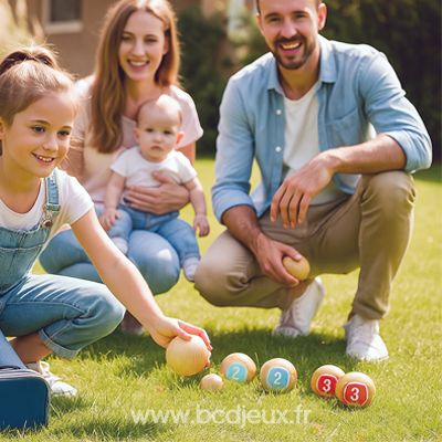 Jouer en famille en extérieur avec des jeux en bois