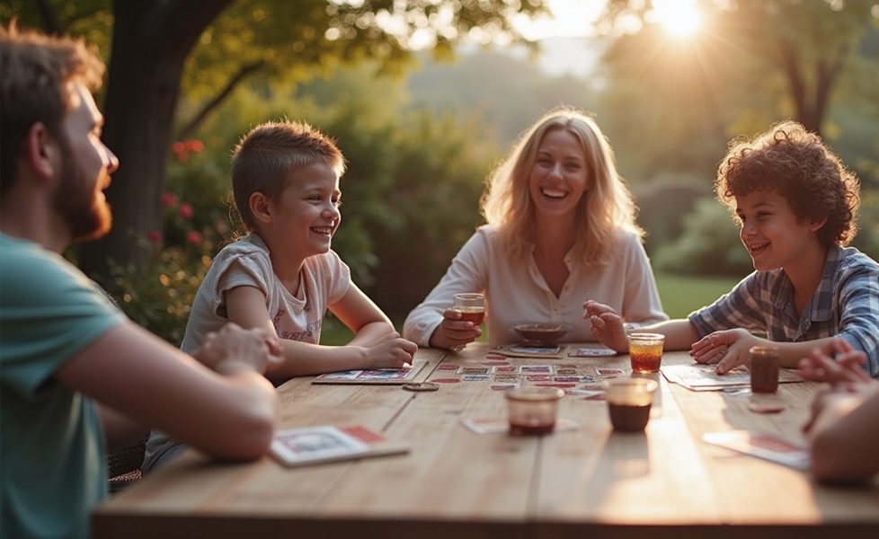 Jouer en famille pendant les longues soirée d'été