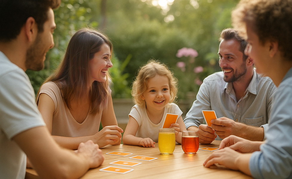 Jouer en famille pendant un weekend au soleil