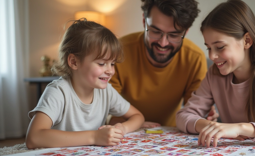 Jouer en famille a un jeu de société éducatifs