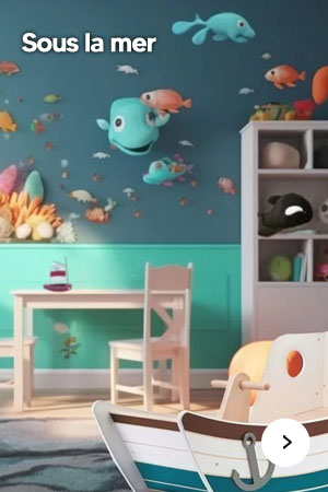 Décoration chambre enfant thème sous la mer