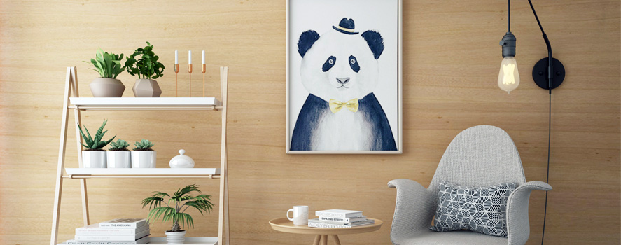 Lit bercelonnette en bois laqué rose panda pour poupée jusqu'à 40 cm