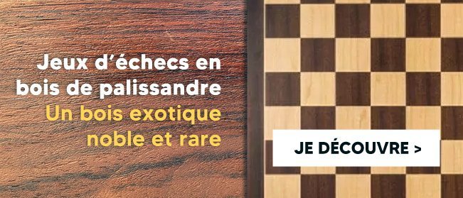 Jeux d'échecs en palissandre