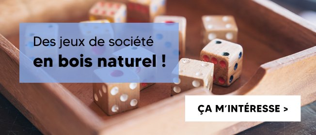 Jeux de société en bois naturel