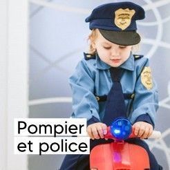 Je et jouet pour jouer à la police et au pompier pour enfant