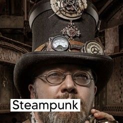 Jeux, puzzles, maquettes et jouets sur le thème du steampunk