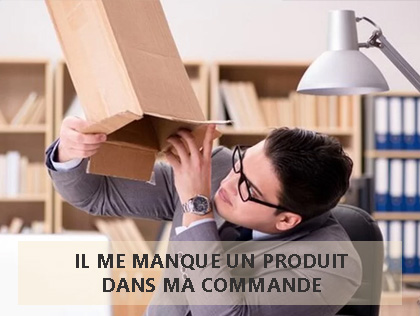 Il me manque un produit dans ma commande