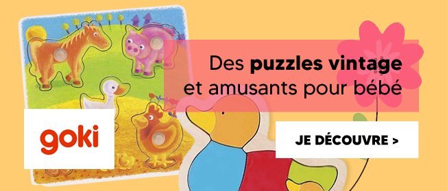 Des Goki : Des puzzles vintage et amusants pour bébé